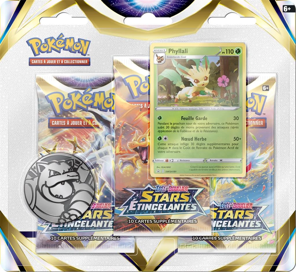 POKEMON Pokémon Epée Et Bouclier Stars Etincelantes : Pack 3 Boosters 2 POKEMON Pokémon Epée Et Bouclier Stars Etincelantes : Pack 3 Boosters – Image 2