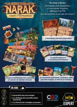 LES RUINES PERDUES DE NARAK Chefs D'expédition (extension) 5 LES RUINES PERDUES DE NARAK Chefs D'expédition (extension) -Jeu De Cartes Boutique Ext Narak Chefs Expedition Boxbottom FR Light