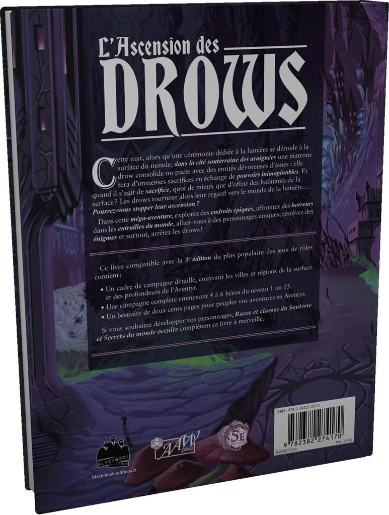L'Ascension Des Drows : Livre De Base (LIVRAISON GRATUITE) 2 L'Ascension Des Drows : Livre De Base (LIVRAISON GRATUITE) – Image 2