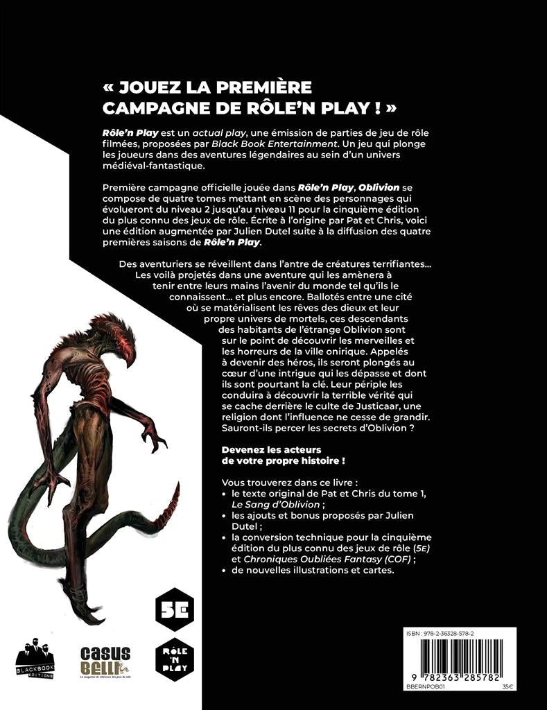 Rôle'n Play : Oblivion 1 - Le Sang D’Oblivion (frais De Port Offerts) 2 Rôle'n Play : Oblivion 1 - Le Sang D’Oblivion (frais De Port Offerts) – Image 2