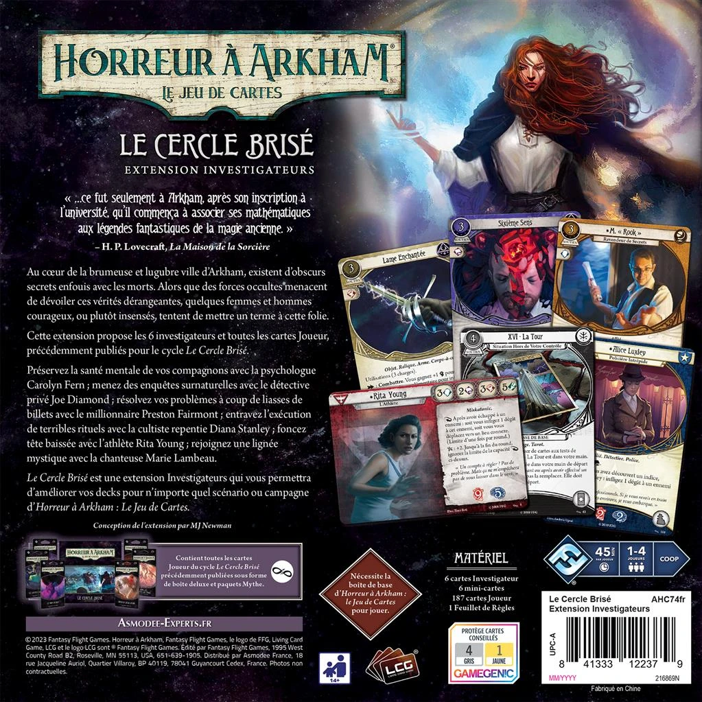 Fantasy Flight Games Arkham JCE : Le Cercle Brisé (Investigateurs) 3 Fantasy Flight Games Arkham JCE : Le Cercle Brisé (Investigateurs) – Image 3