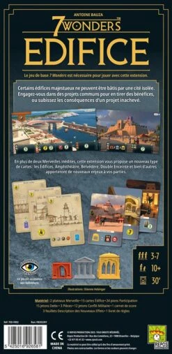7 Wonders : Edifice (Extension) 5 7 Wonders : Edifice (Extension) -Jeu De Cartes Boutique rep7w05fr dos 20221117