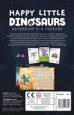 Happy Little Dinosaurs : Extension 5-6 Joueurs -Jeu De Cartes Boutique teehld02fr dos 20230615